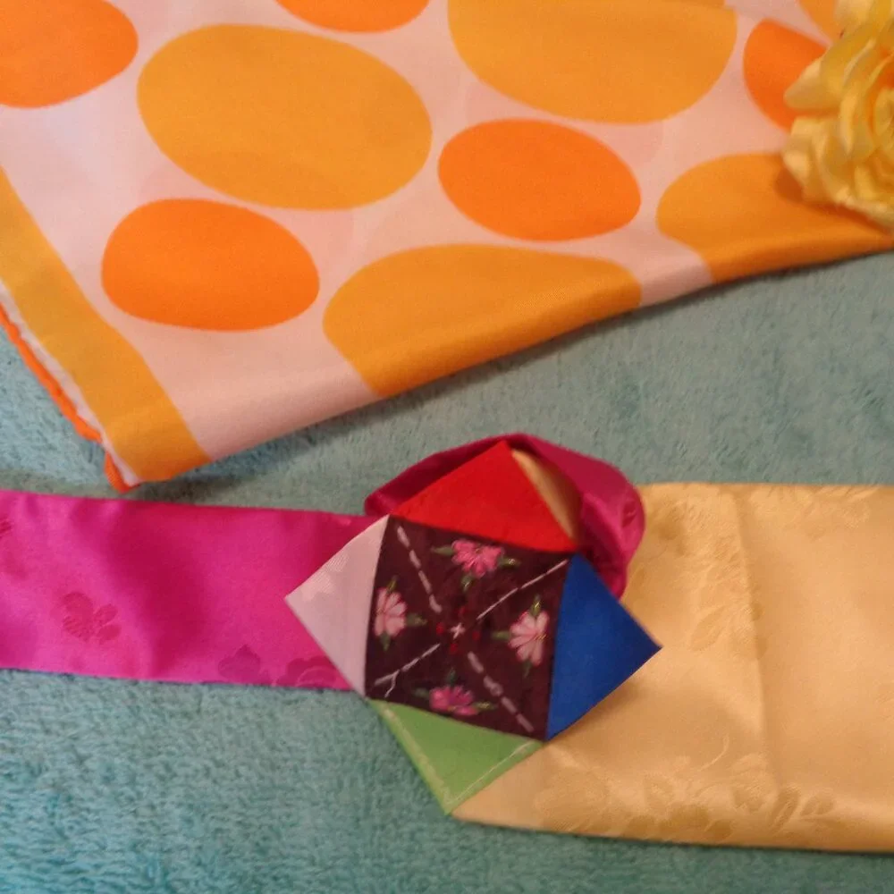 RETRO RETRO SILK VERA SCARF HIPPIE COLORS SASH SCARF FUNNY TIE LOT